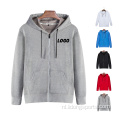 Zip Up aangepaste kleur Solid dames heren hoodie